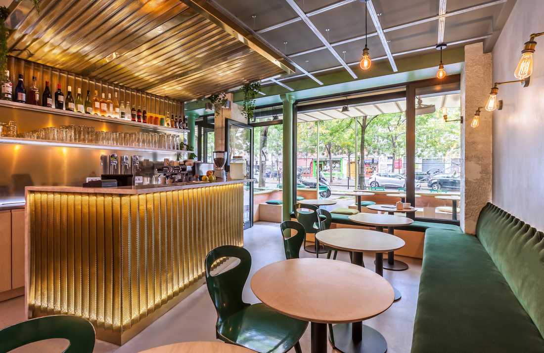 Restaurant style bistrot de quartier aménagé par un architecte à Lille